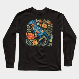 A Chameleon Scandinavian Art Long Sleeve T-Shirt